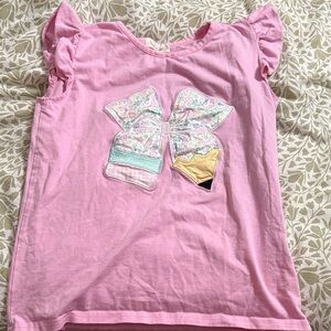 Pink Kids Shirt with Bow Design